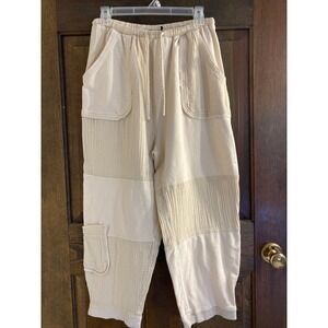 Out From Under Urban Outfitters Patchwork Lounge Pants Cream Beige Small